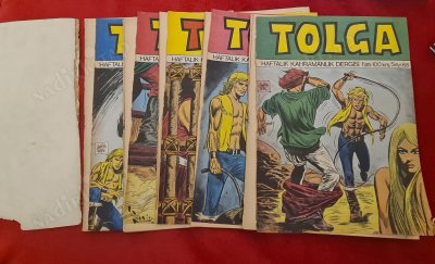 TOLGA Haftalık Kahramanlık Dergisi - Cilt 13 - Sayı 68,69,70,71,72 - 100 kuruş