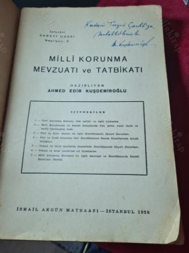 MİLLİ KORUNMA MEVZUATI VE TATBİKATI - İMZALI