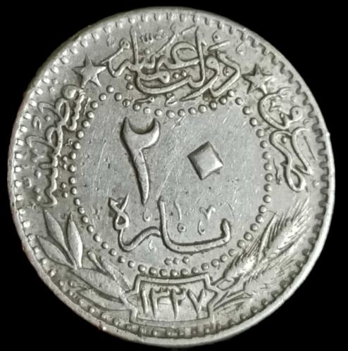 Mehmet Reşat (1909) 1327/3 20 Para