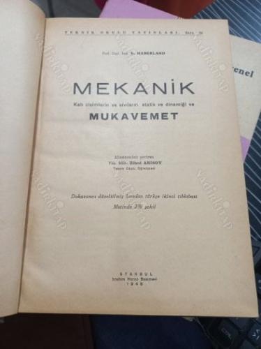 MEKANİK , KATI CİSİMLERİN VE SIVILARIN STATİK VE DİNAMİĞİ VE MUKAVEMET