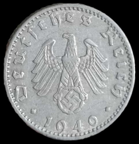 Almanya 1940 Nazi Dönemi 50 Reichspfenig