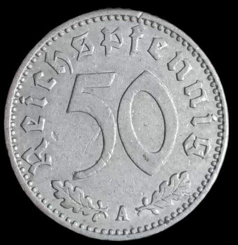 Almanya 1940 Nazi Dönemi 50 Reichspfenig