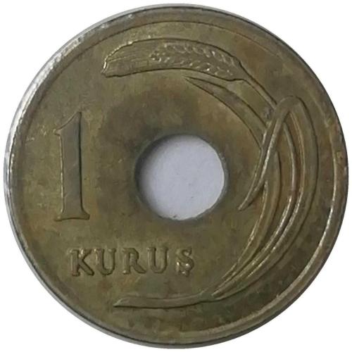 1951 Yılı 1 Kuruş Delikli ÇİLALTI