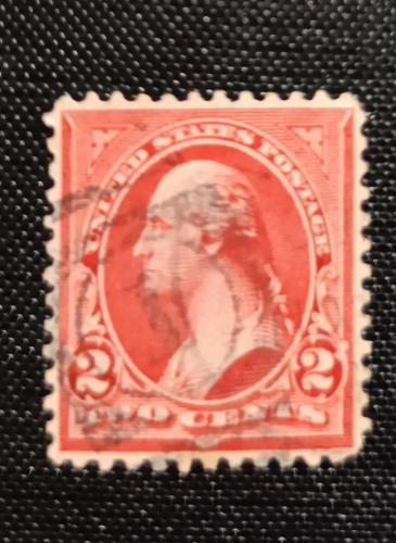 ABD 1890 Washington_ damgalı pul