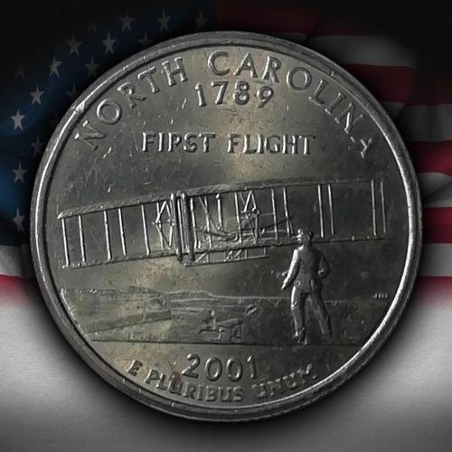 ABD 2001 Yılı ¼ Dolar North Carolina ÇİL