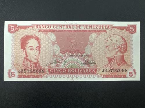 Venezuela 5 Bolivares 1989. Çil