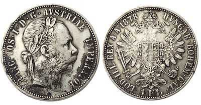 Avusturya 1 Florin, 1878 Gümüş 12.34 gr Franz Joseph I.