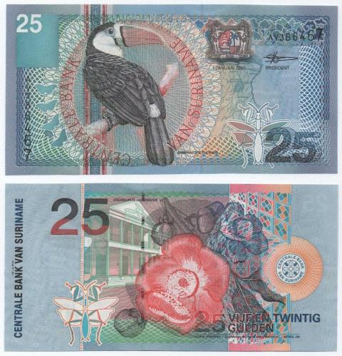 Surinam 2000 Yılı 25 Gulden ÇİL