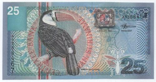 Surinam 2000 Yılı 25 Gulden ÇİL