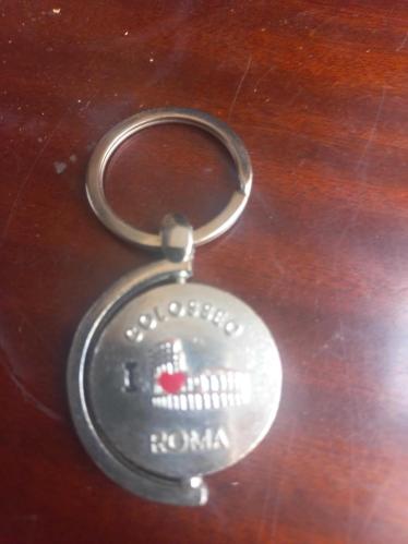Metal Roma yazılı anahtarlık