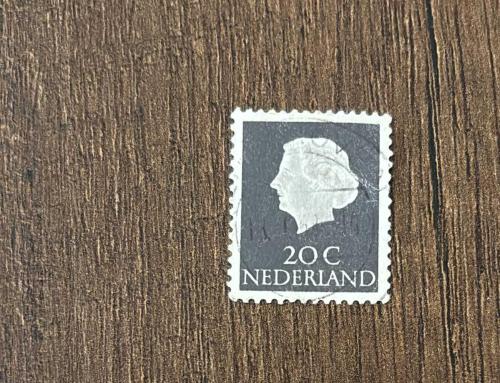 Hollanda Pulu - Nederland Stamp - Postadan Geçmiş Pul Filateli - DAMGALI -  KRALİÇE JULIANA TEMALI PUL , 20 PARA - YABANCI PULLAR-NOSTALJİK DOĞUM GÜNÜ HEDİYESİ