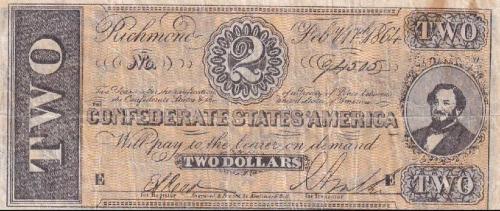Amerika İç Savaş Dönemi 2 Dolar 1864 Yılı
