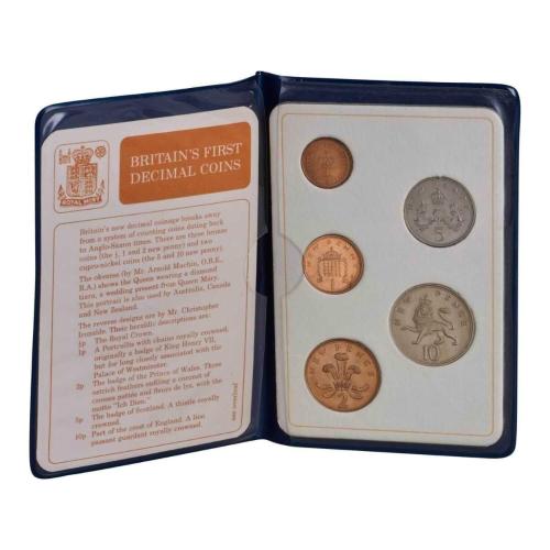 British First Decimal Coins Set