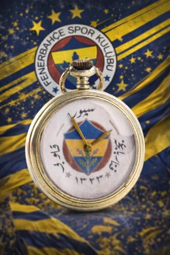 Fenerbahçe Temalı Osmanlıca Kadran Kurmalı Cep Saati