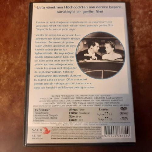 SUSPICION - ŞÜPHE - ALFRED HICHCOCK - ORJINAL BANDROLLU - DVD