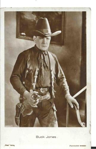 Buck Jones - (Sessiz Sinema Döneminin Western Yıldızı) Klasik Bir Kovboy Görünümü (9 X 14cm)