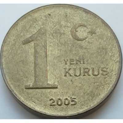 Türkiye 2005 1 Yeni Kuruş Nadir Geçiş Dönemi Madeni Para