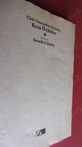 TÜRK YAZININDAN SEÇİLMİŞ KISA ÖYKÜLER