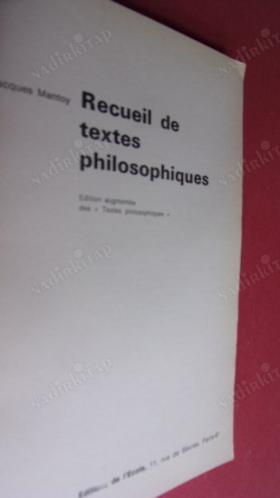 Recueil De Textes Philosophiques