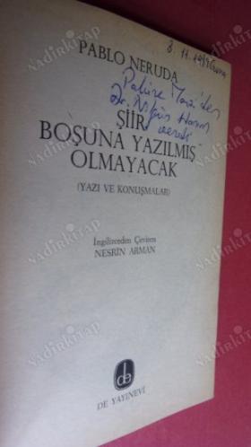 ŞİİR BOŞUNA YAZILMIŞ OLMAYACAK- İMZALI -