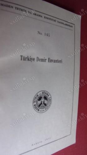 TÜRKİYE DEMİR ENVANTERİ NO: 145. ( HARİTALI )