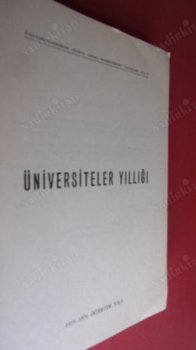 Üniversiteler Yıllığı: 1975-1976 Öğretim Yılı