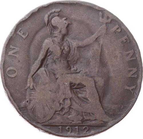 İngiltere 1 Penny 1912 *Kral George V* Temiz- YMP11248