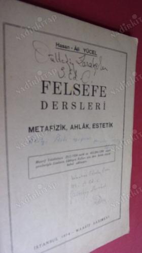 FELSEFE DERSLERİ - METAFİZİK, AHLAK, ESTETİK -