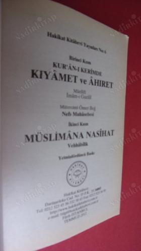 KIYAMET VE AHİRET kur'an-ı Kerim'de kıyamet ve ahiret müslüman'a nasihat nefs muhasebesi İmam Gazali