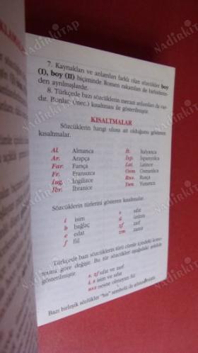 TÜRKÇE SÖZLÜK .A.dan .Z.ye