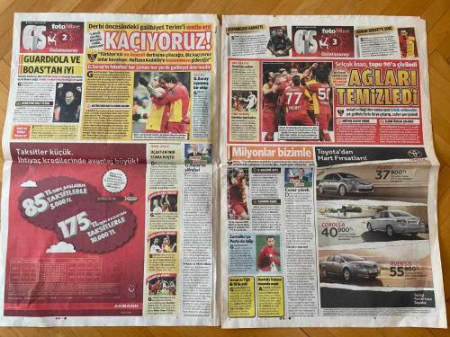 FOTOMAÇ GAZETESİ - 11 MART 2012 - HADI KALKIYOO KADIKÖY KADIKÖY KADIKÖÖÖYY! - GOLCÜ BÖYLE OLUR - LUCAS İÇİN BÜYÜK HAMLE - AĞLARI TEMİZLEDİ - KAÇIYORUZ! - HAVAMIZ BİN 500 - BÜYÜK ONUR YOLDA! - HEDEF 5'TE 5 - BELEDİYE CEZAYI KESTİ! - SEN BİR HİÇSİN! - F.BAHÇE CEZA ALMALI - FRENI BOSALDI - FATİH TERİM - AYKUT KOCAMAN - ŞENOL GÜNEŞ - ÜNAL AYSAL - ADNAN ÖZTÜRK - BURAK YILMAZ - NECATİ ATEŞ - FELIPE MELO - SELÇUK İNAN - EMRE ÇOLAK - JOHAN ELMANDER - MUSLERA - EBOUE - RIERA - UJFALUSI - SEMİH KAYA - ENGİN BAYTAR - AYHAN AKMAN - GÖKHAN GÖNÜL - MEHMET TOPUZ - VOLKAN DEMİREL - EMRE BELÖZOĞLU - ALEX DE SOUZA - MOUSSA SOW - STOCH - LUCAS MOURA - ÖZGÜR ÇEK - SERDAL ADALI - FİKRET ORMAN - MURAT AKSU - HASAN ARAT - YALÇIN KARADENİZ - CARLOS CARVALHAL - QUARESMA - MANUEL FERNANDES - HUGO ALMEIDA - SIMAO SABROSA - VELI KAVLAK - FABIAN ERNST - RÜŞTÜ REÇBER - IBRAHIM TORAMAN - TOMAS SIVOK - EGEMEN KORKMAZ - HİLBERT - İSMAİL KÖYBAŞI - SADRİ ŞENER - NEVZAT ŞAKAR - TOLGA ZENGİN - OLCAN ADIN - GİRAY KAÇAR