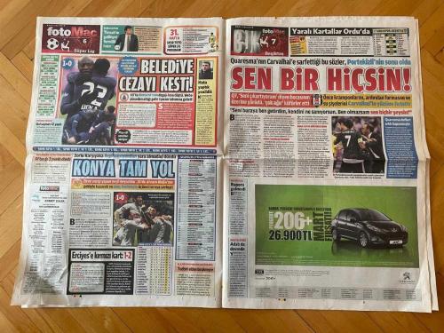 FOTOMAÇ GAZETESİ - 11 MART 2012 - HADI KALKIYOO KADIKÖY KADIKÖY KADIKÖÖÖYY! - GOLCÜ BÖYLE OLUR - LUCAS İÇİN BÜYÜK HAMLE - AĞLARI TEMİZLEDİ - KAÇIYORUZ! - HAVAMIZ BİN 500 - BÜYÜK ONUR YOLDA! - HEDEF 5'TE 5 - BELEDİYE CEZAYI KESTİ! - SEN BİR HİÇSİN! - F.BAHÇE CEZA ALMALI - FRENI BOSALDI - FATİH TERİM - AYKUT KOCAMAN - ŞENOL GÜNEŞ - ÜNAL AYSAL - ADNAN ÖZTÜRK - BURAK YILMAZ - NECATİ ATEŞ - FELIPE MELO - SELÇUK İNAN - EMRE ÇOLAK - JOHAN ELMANDER - MUSLERA - EBOUE - RIERA - UJFALUSI - SEMİH KAYA - ENGİN BAYTAR - AYHAN AKMAN - GÖKHAN GÖNÜL - MEHMET TOPUZ - VOLKAN DEMİREL - EMRE BELÖZOĞLU - ALEX DE SOUZA - MOUSSA SOW - STOCH - LUCAS MOURA - ÖZGÜR ÇEK - SERDAL ADALI - FİKRET ORMAN - MURAT AKSU - HASAN ARAT - YALÇIN KARADENİZ - CARLOS CARVALHAL - QUARESMA - MANUEL FERNANDES - HUGO ALMEIDA - SIMAO SABROSA - VELI KAVLAK - FABIAN ERNST - RÜŞTÜ REÇBER - IBRAHIM TORAMAN - TOMAS SIVOK - EGEMEN KORKMAZ - HİLBERT - İSMAİL KÖYBAŞI - SADRİ ŞENER - NEVZAT ŞAKAR - TOLGA ZENGİN - OLCAN ADIN - GİRAY KAÇAR