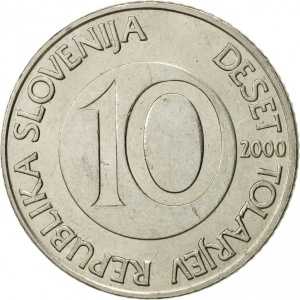 Slovenya Cumhuriyeti 2000 10 Tolaryev Madeni Para