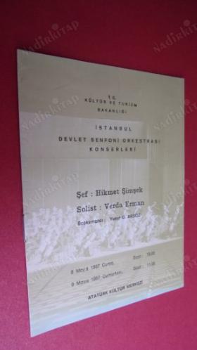 İSTANBUL DEVLET SENFONİ ORKESTRASI: Şef : Hikmet Şimşek Solist : Verda Erman /1987
