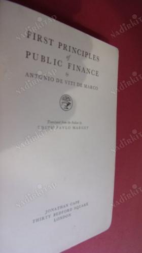 First principles of public finance