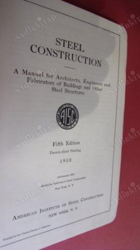 STEEL CONSTRUCTION MANUAL OF THE AMERICAN