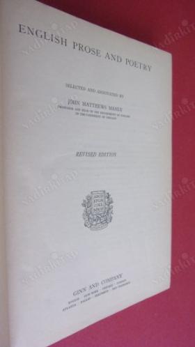 ENGLISH PROSE AND POETRY ( İngilizce Düzyazı ve Şiir )