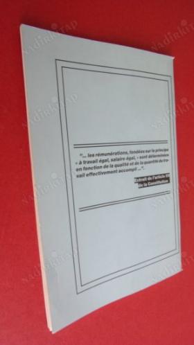 LEGISLATION et Reglementation DU TRAVAIL.Livret.No.3