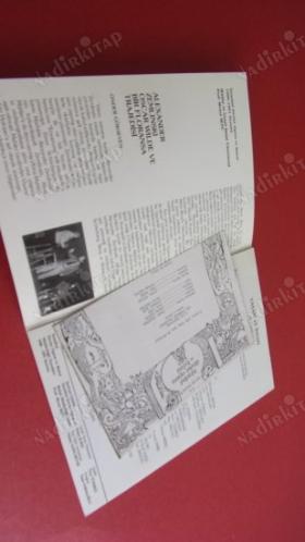 YAŞAM VE İNSAN / BİR FLORANSA TRAJEDİSİ / OPERA, 1 PERDE / A. VON ZEMLINSKI / 1990-1991 SEZONU / İSTANBUL DEVLET OPERA VE BALESİ / TANITIM BROŞÜRÜ
