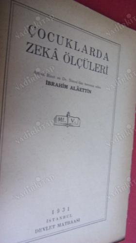 ÇOCUKLARDA ZEKA ÖLÇÜLERİ