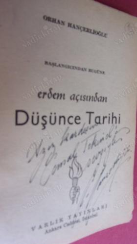 BAŞLANGICINDAN BUGÜNE ERDEM AÇISINDAN DÜŞÜNCE TARİHİ // İMZALI .