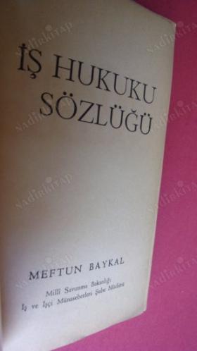 İŞ HUKUKU SÖZLÜĞÜ