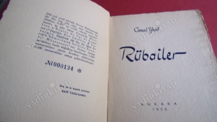RÜBAİLER ( İMZALI, İTHAFLI ) ( açıklamayı okuyunuz )