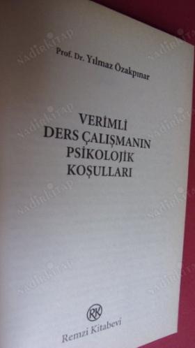 VERİMLİ DERS ÇALIŞMANIN PSİKOLOJİK KOŞULLARI
