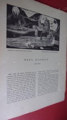 PAUL GAUGUIN ( 8.Adet renkli resim mevcut siyah beyaz resimler mevcut )