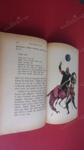 DEDE KORKUT KİTABI ( kitabın iç sayfalarında 14 adet dede korkut potreleri var renkli resimler var )