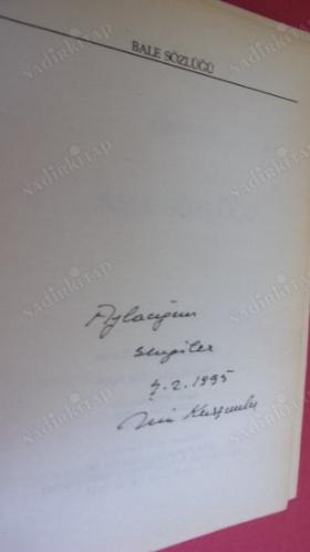 BALE SÖZLÜĞÜ ( Birinci Basım -İMZALI )
