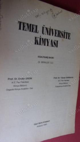 TEMEL ÜNİVERSİTE KİMYASI - CİLT 1