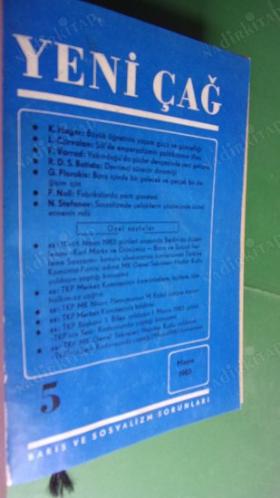 YENİ ÇAĞ SOSYALIZM DERGİSİ. 1983-SAYI:5-6-7-8-9-10-11-12- ( 8 ADET DERGİ )