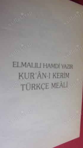 KUR'AN-I KERİM'İN MEALİ ELMALILI M. HAMDİ YAZIR